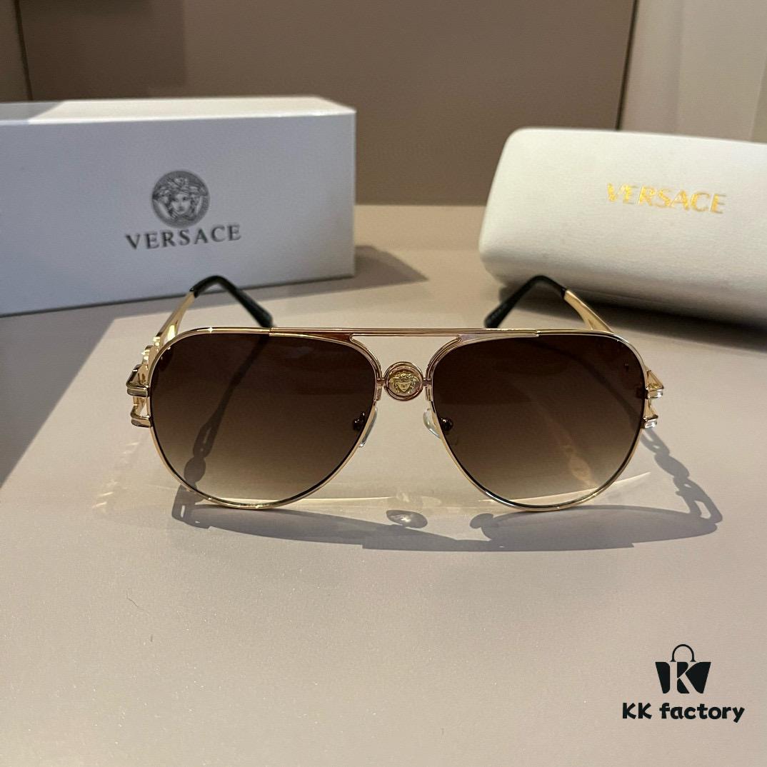 VERSACE Versace Fashion Sunglasses for Men, Polarized European and American Style Sun Protection Glasses, Flattering Face Shape Design 1083 Eyewear