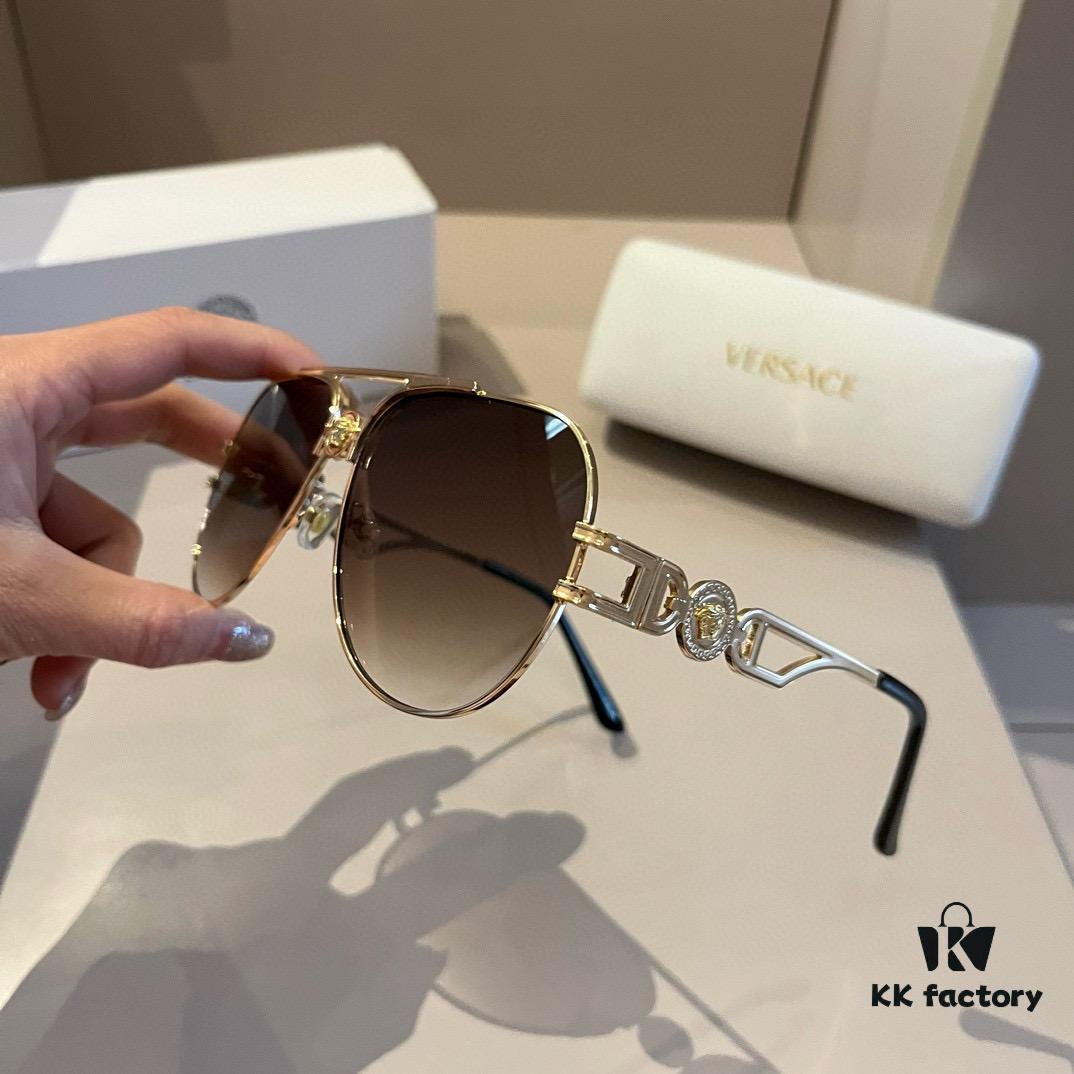 VERSACE Versace Fashion Sunglasses for Men, Polarized European and American Style Sun Protection Glasses, Flattering Face Shape Design 1083 Eyewear