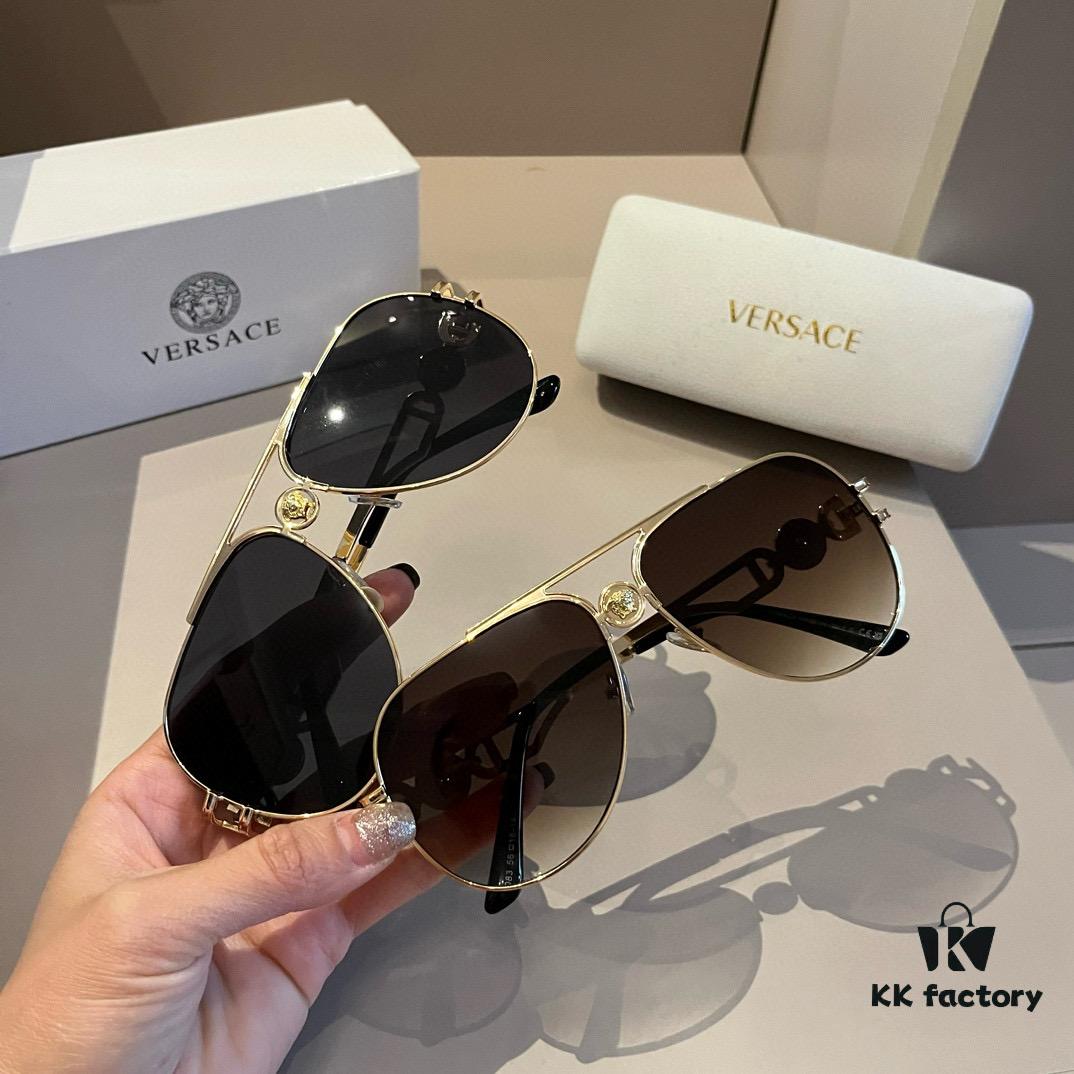 VERSACE Versace Fashion Sunglasses for Men, Polarized European and American Style Sun Protection Glasses, Flattering Face Shape Design 1083 Eyewear