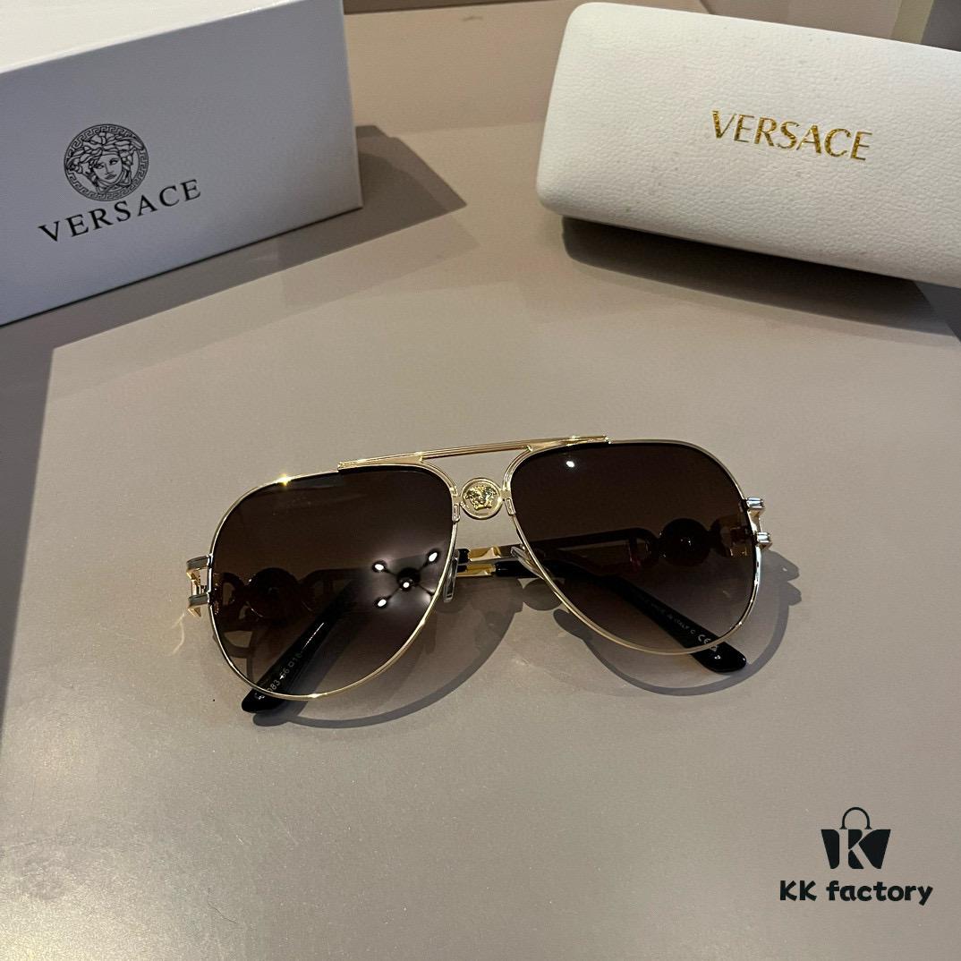 VERSACE Versace Fashion Sunglasses for Men, Polarized European and American Style Sun Protection Glasses, Flattering Face Shape Design 1083 Eyewear