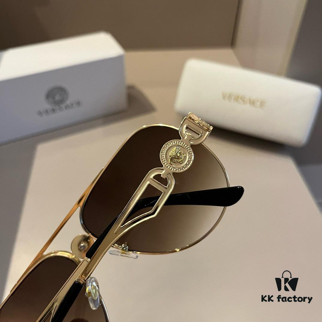 VERSACE Versace Fashion Sunglasses for Men, Polarized European and American Style Sun Protection Glasses, Flattering Face Shape Design 1083 Eyewear