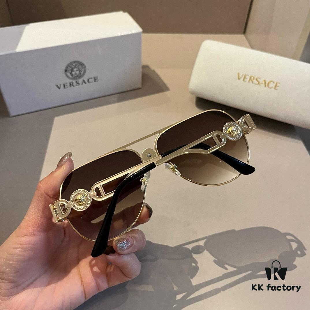VERSACE Versace Fashion Sunglasses for Men, Polarized European and American Style Sun Protection Glasses, Flattering Face Shape Design 1083 Eyewear