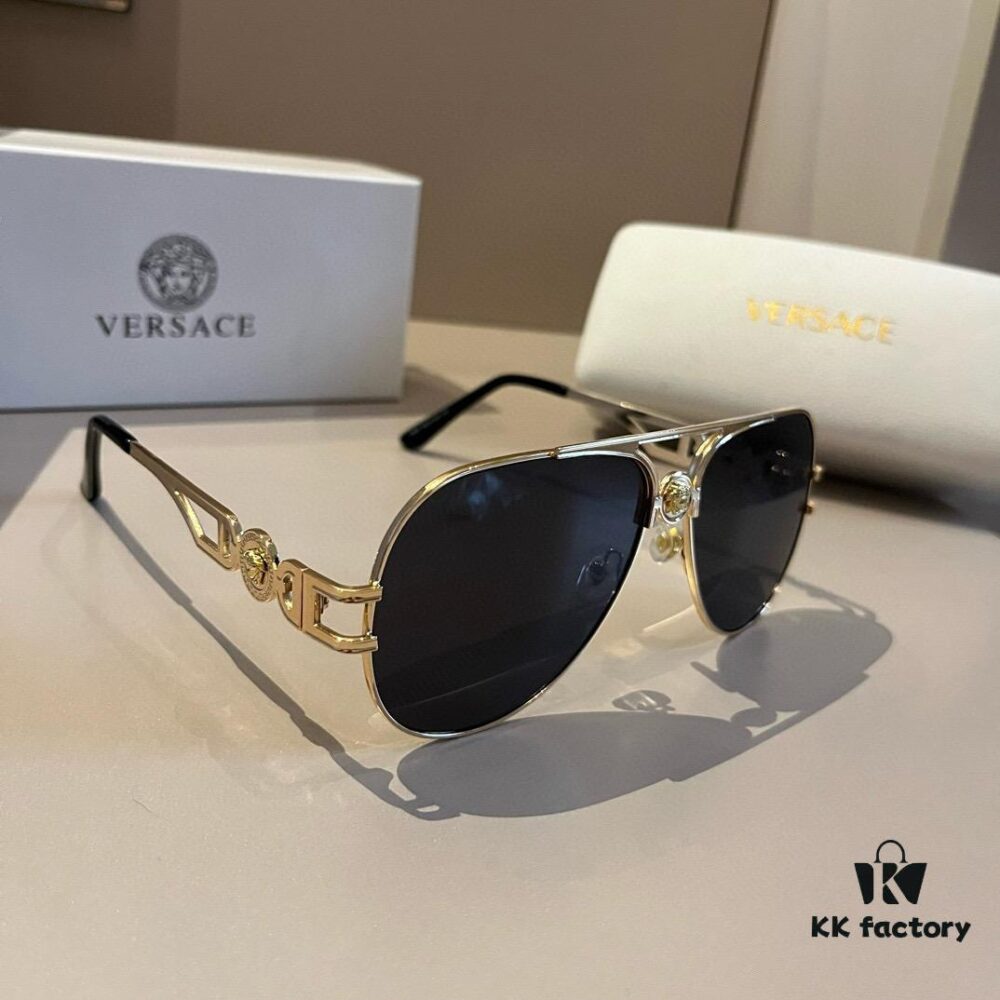 VERSACE Versace Fashion Sunglasses, Men's Polarized Sunglasses, Stylish Sun Protection Glasses for Face Contour Enhancement