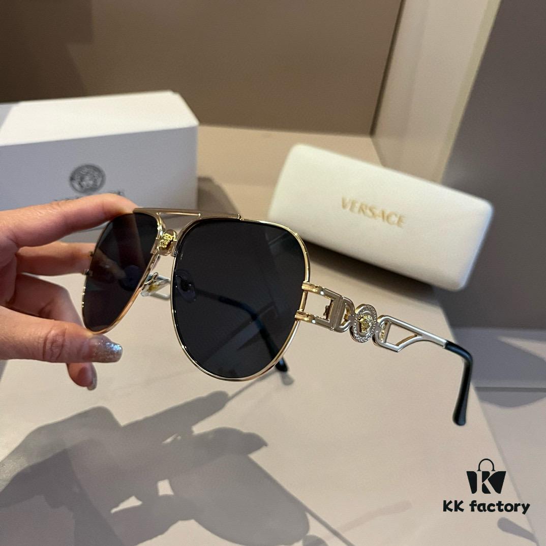 VERSACE Versace Fashion Sunglasses, Men's Polarized Sunglasses, Stylish Sun Protection Glasses for Face Contour Enhancement