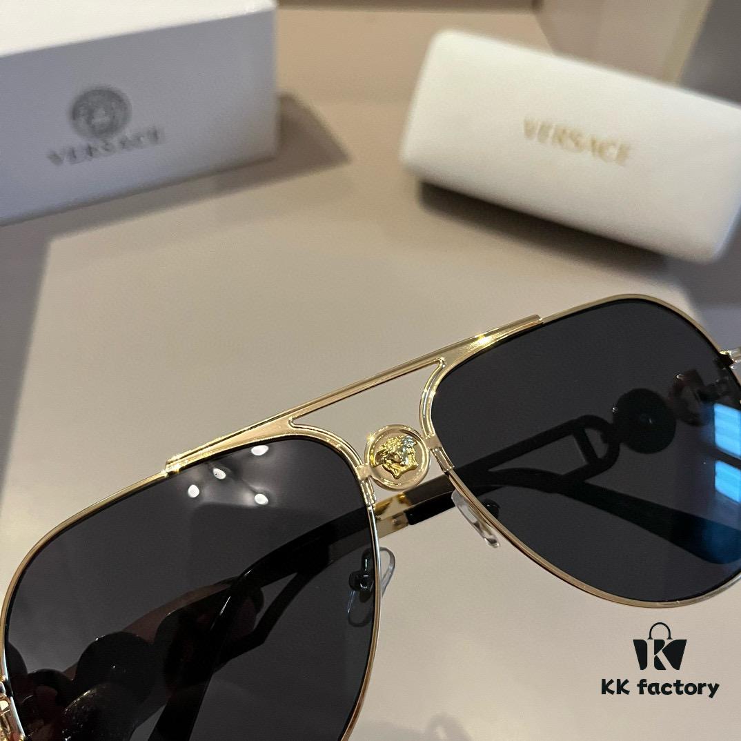 VERSACE Versace Fashion Sunglasses, Men's Polarized Sunglasses, Stylish Sun Protection Glasses for Face Contour Enhancement