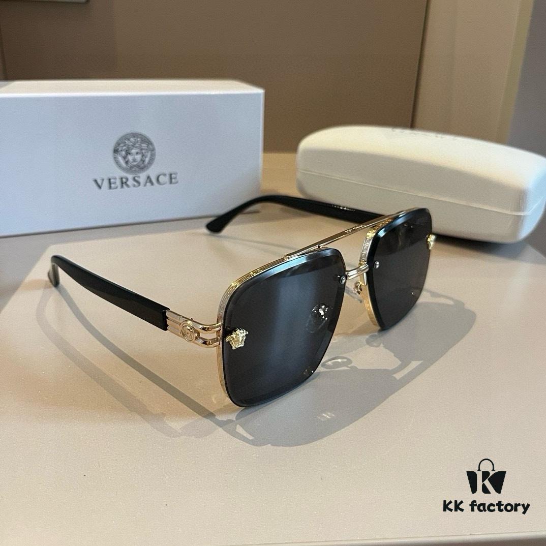 VERSACE Versace Fashion Sunglasses in European and American Style, Men's Polarized Sunglasses, Sun Protection Glasses for Men, Stylish Eyewear that Complements Facial Features