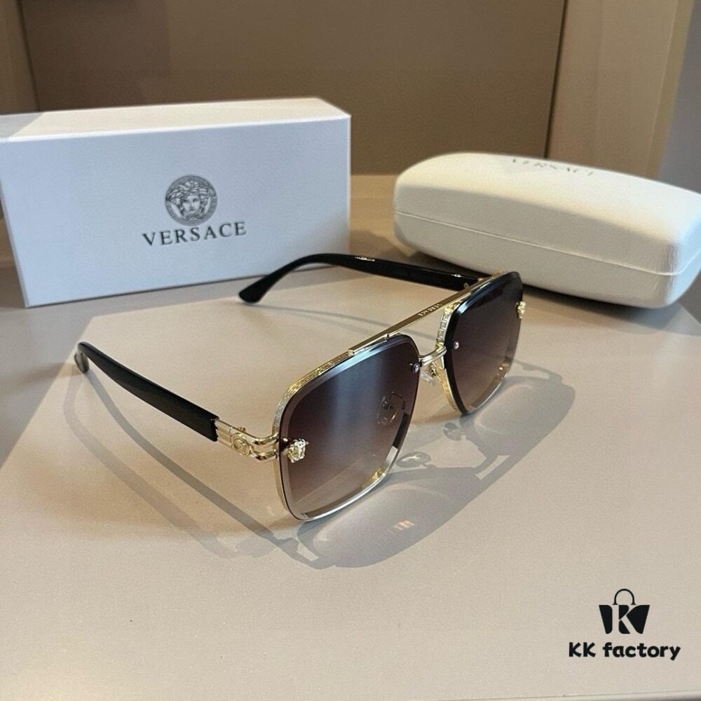 VERSACE Versace Fashion Sunglasses in European and American Style, Men's Polarized Sunglasses, Sun Protection Glasses for Men, Stylish Eyewear to Complement Facial Features