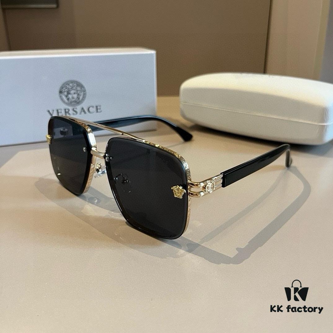 VERSACE Versace Fashion Sunglasses in European and American Style, Men's Polarized Sunglasses, Sun Protection Glasses for Men, Ideal Eyewear to Complement Facial Features
