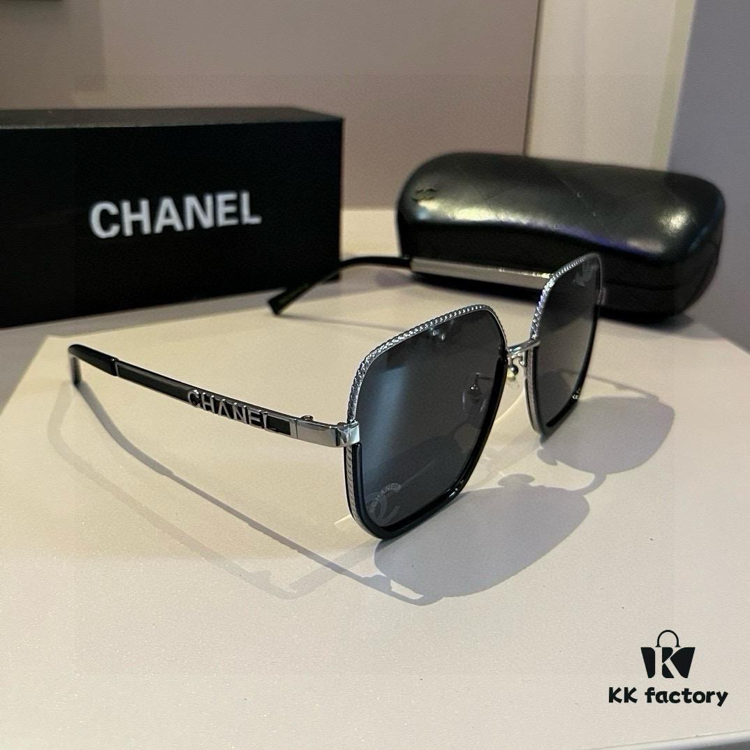 Chanel Sunglasses🕶️ Polarized Sunglasses – Perfect for Round Faces, Oversized Frame Design Slims Face, 2024 New Arrival Chic Style Universal Match