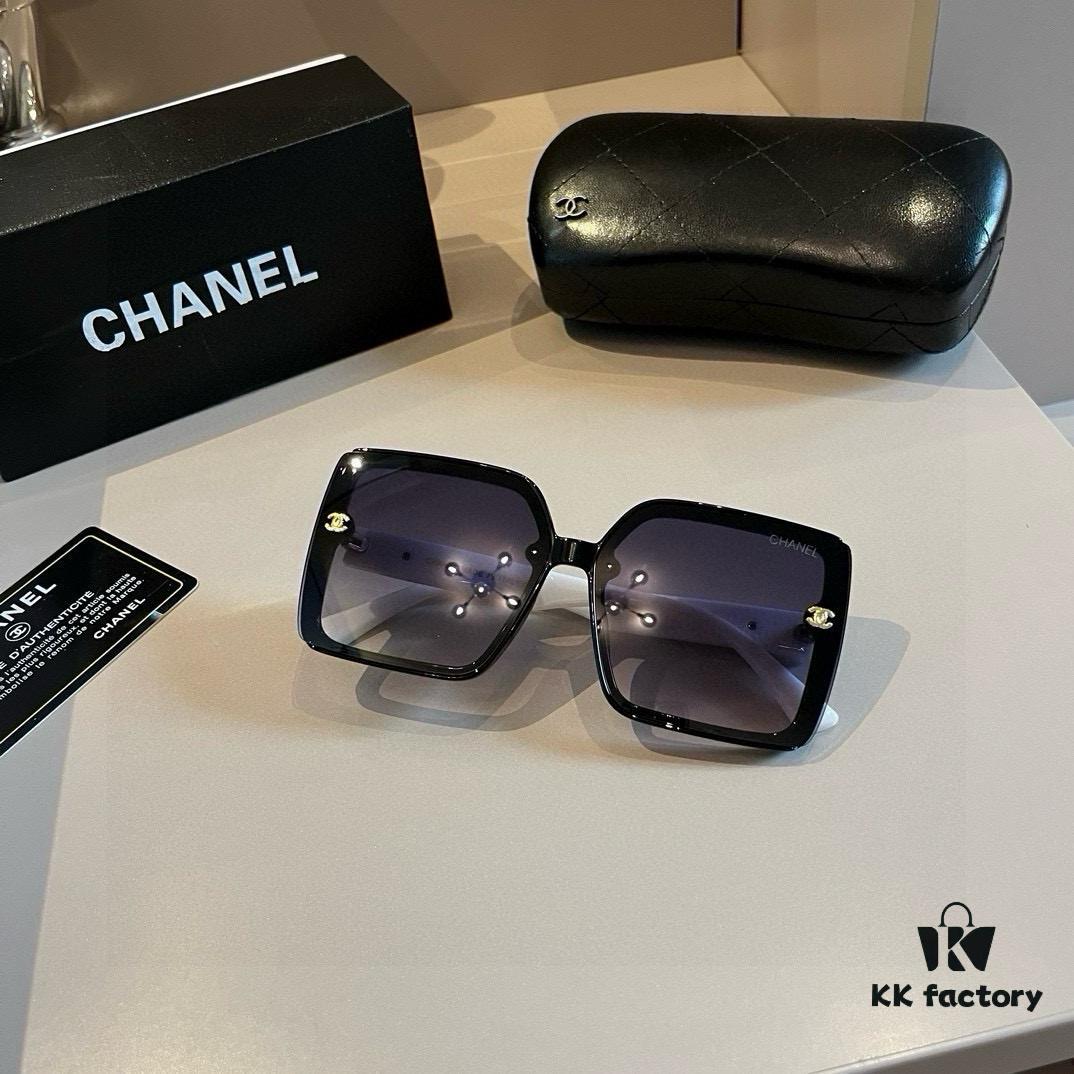 Chanel Popular Pearl-Temple Sunglasses, Xiaohongshu Trending Style, Fashionable Designer-Inspired Sun Glasses