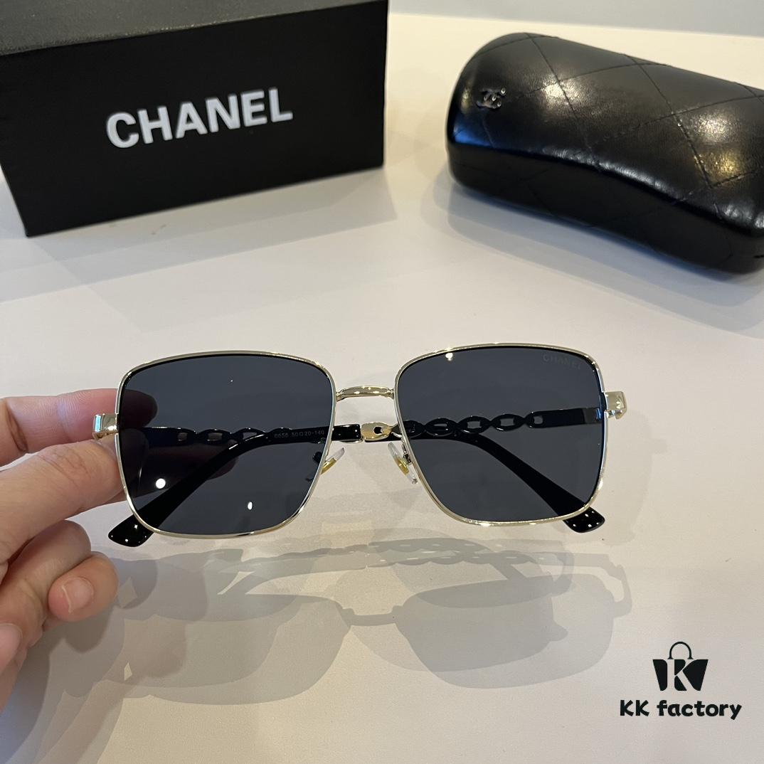 CHANEL Sunglasses🕶️ Popular Style Worn by Numerous Celebrities, CHANEL‼️‼️ New Large-Frame Polarized Sunglasses with Crystal-Clear Vision