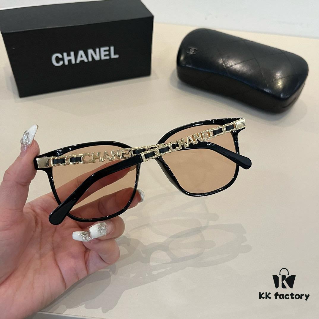 Chanel Elegant Lady-Style Sunglasses, Highly Sought-After Sun Protection Glasses for Driving and Outdoor Use