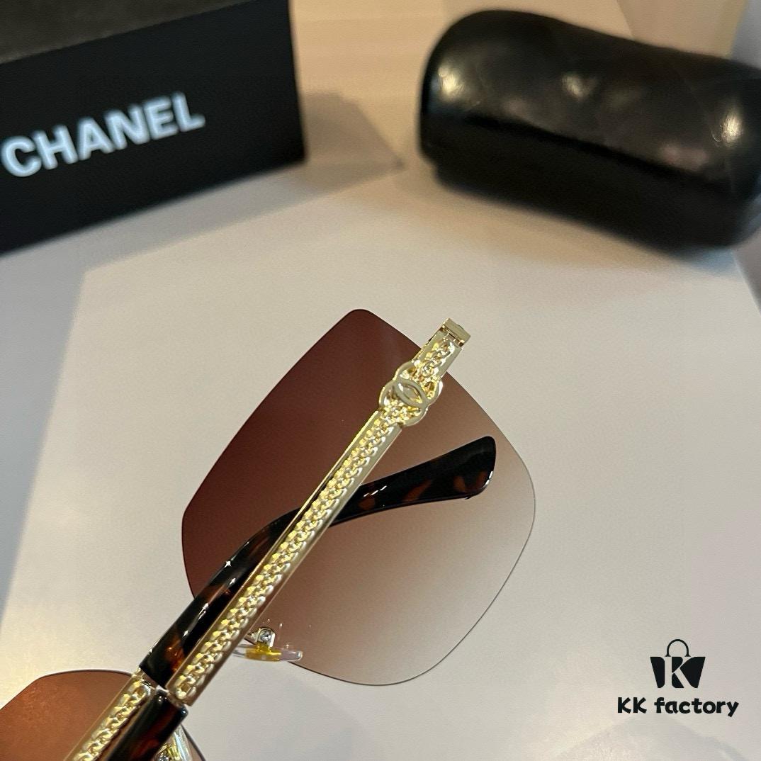 CHANEL Official Spring Collection New Arrival Oversized Sunglasses, Polarized Clear Lens Sun Glasses Popular Among Many Celebrities