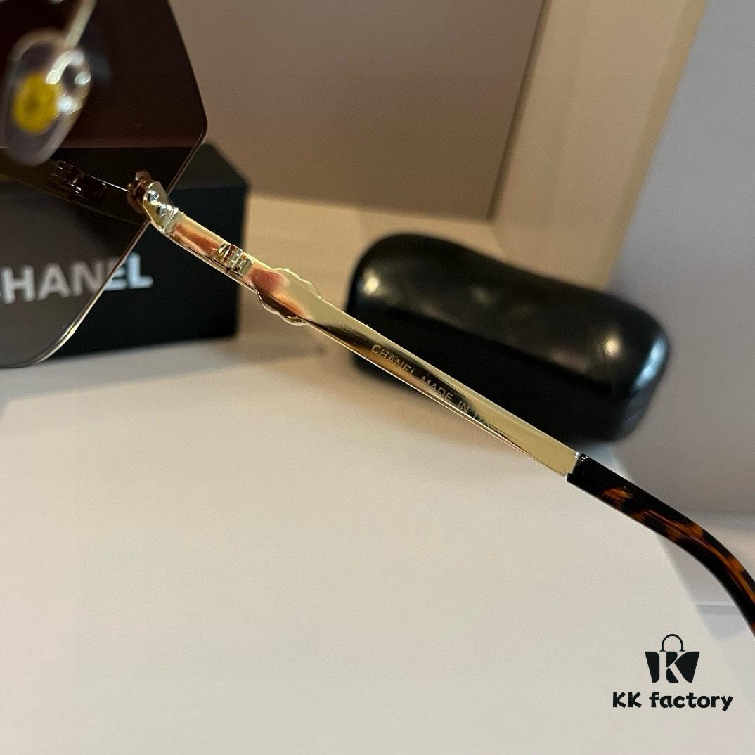 CHANEL Official Spring Collection New Arrival Oversized Sunglasses, Polarized Clear Lens Sun Glasses Popular Among Many Celebrities