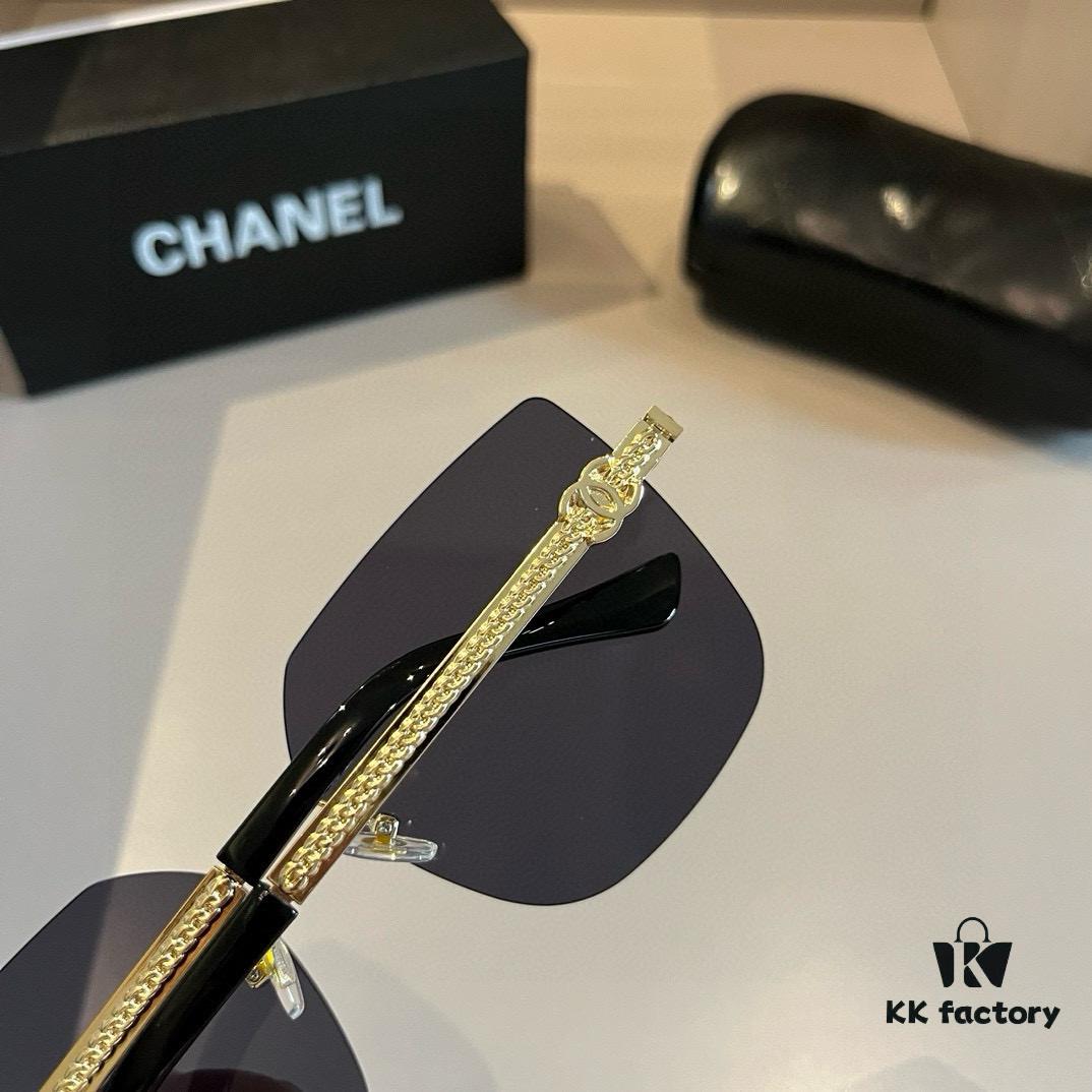 CHANEL Official Spring Collection New Arrival Oversized Sunglasses, Polarized Clear Lens Sun Glasses Popular Among Many Celebrities
