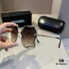 Chanel Sunglasses for Round Faces, Oversized Frame Sun Glasses 2024 New Arrival, Flattering and Slimming Design
