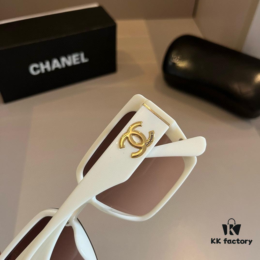 Chanel Sunglasses for Round Faces, Oversized Frame Sun Glasses 2024 New Arrival, Flattering and Slimming Design