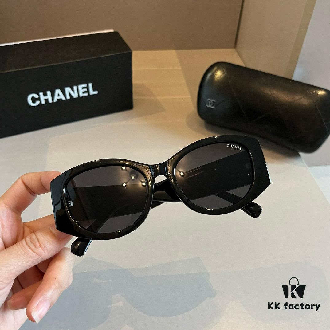 Chanel Black and White Panda Sunglasses, Adorable and Stylish with Unique Frame That Flatters Facial Features