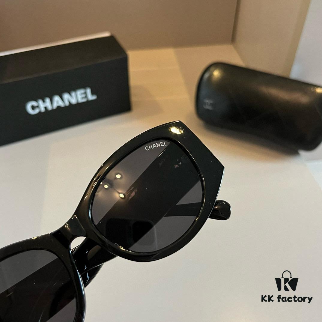 Chanel Black and White Panda Sunglasses, Adorable and Stylish with Unique Frame That Flatters Facial Features