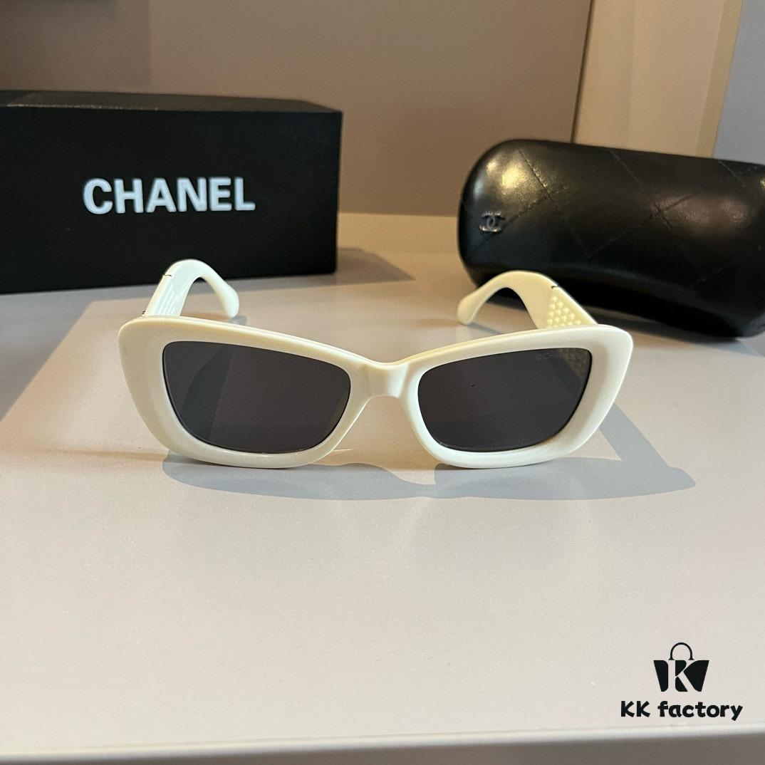 Vintage Chanel Gold Logo Sunglasses with Double C Logo