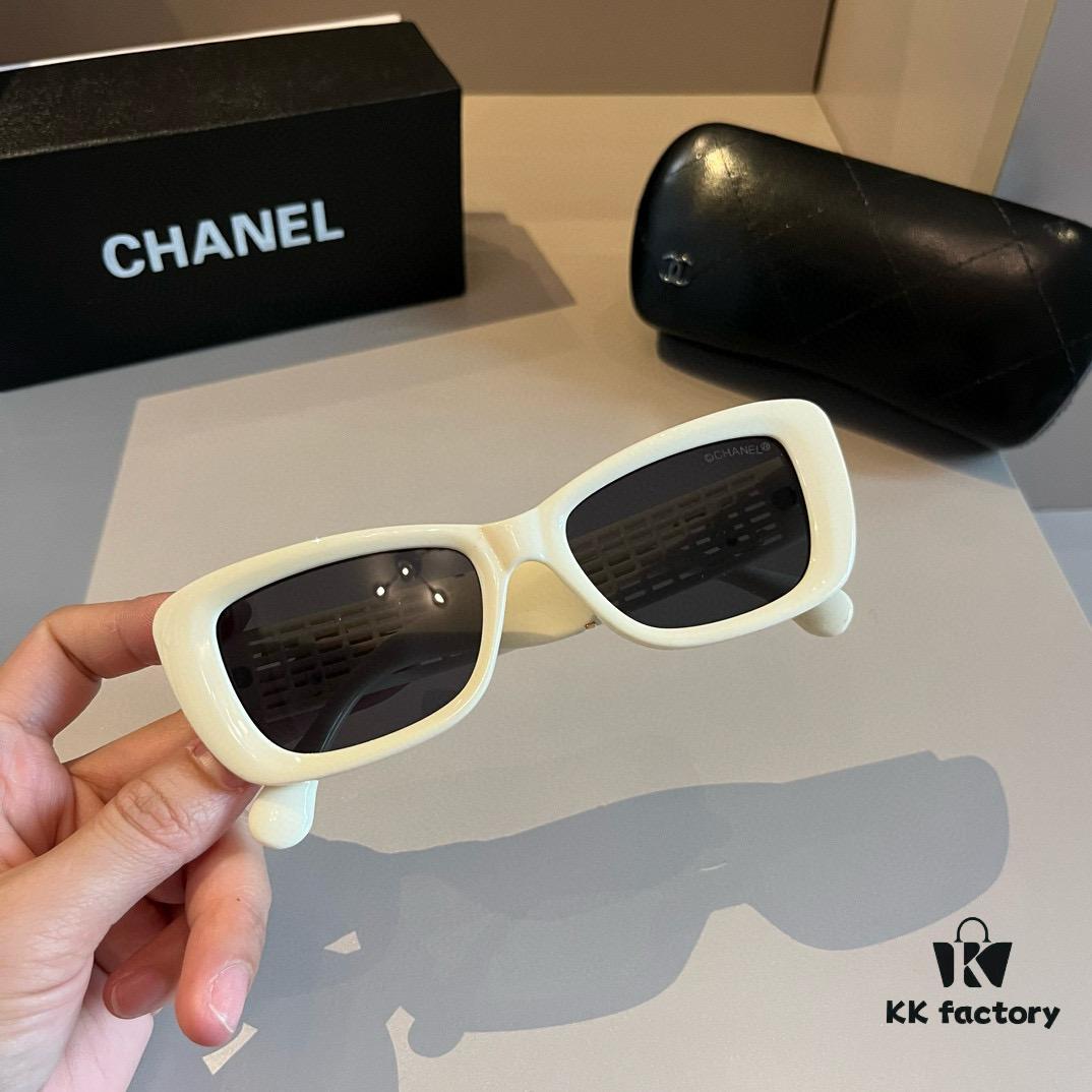 Vintage Chanel Gold Logo Sunglasses with Double C Logo