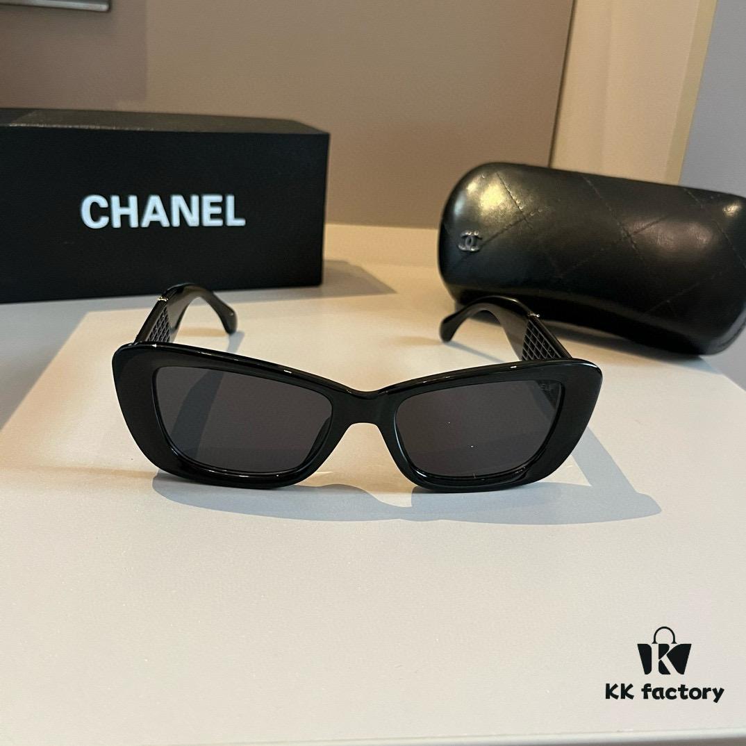 Vintage Chanel Gold Logo Sunglasses with Double C Logo