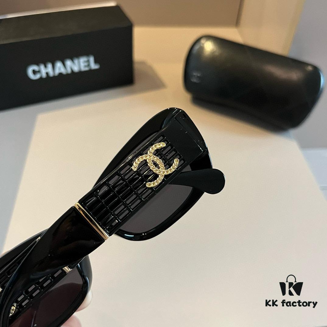Vintage Chanel Gold Logo Sunglasses with Double C Logo
