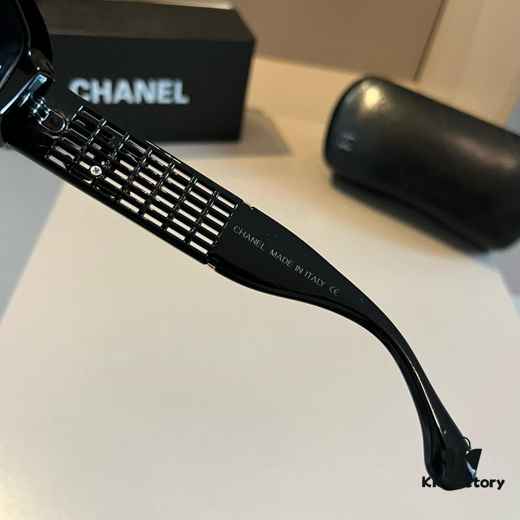 Vintage Chanel Gold Logo Sunglasses with Double C Logo