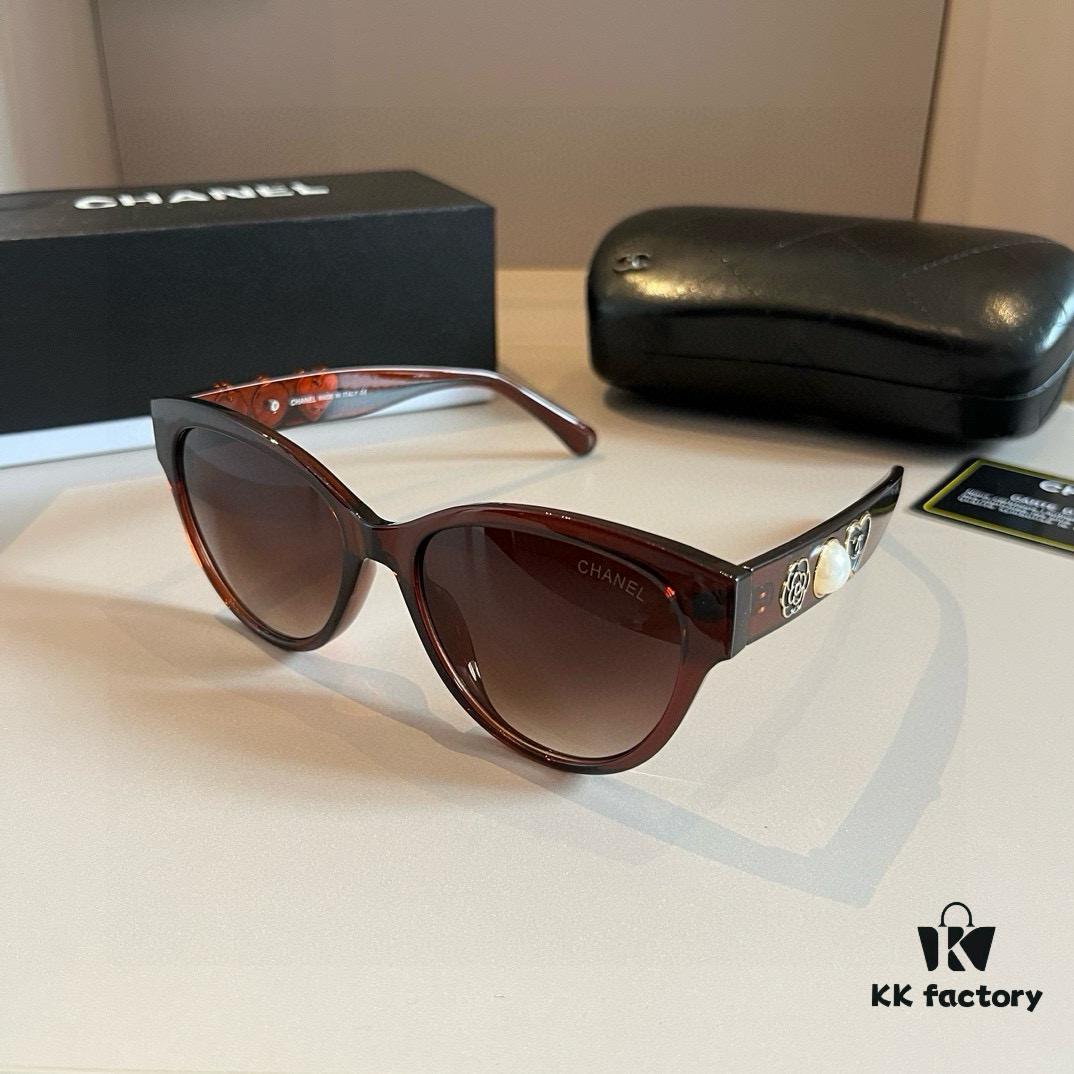 Chanel Pearl Heart-Temple Sunglasses, Official Style Custom-Made Eyewear