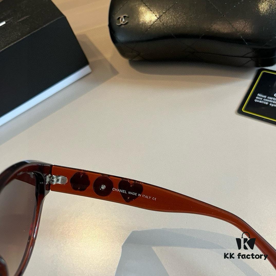 Chanel Pearl Heart-Temple Sunglasses, Official Style Custom-Made Eyewear