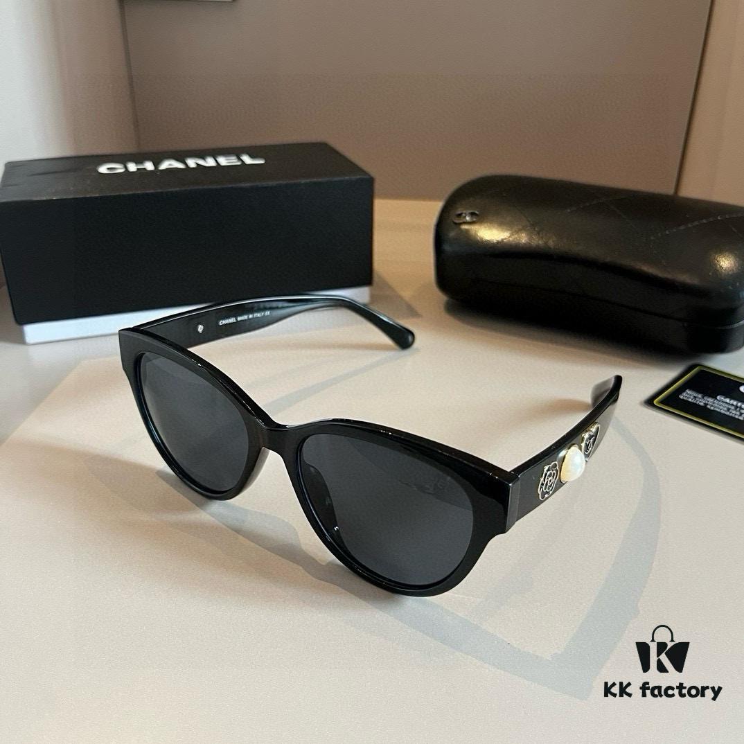 Chanel Pearl Heart-Temple Sunglasses, Official Style Custom-Made Eyewear