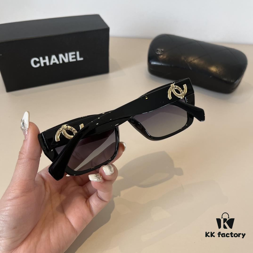 Chanel Sunglasses, Fashionable European and American Style Oversized Sunglasses, Slimming and Versatile Sun Protection Eyewear