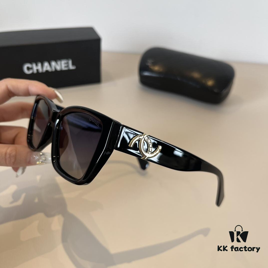 Chanel Sunglasses, Fashionable European and American Style Oversized Sunglasses, Slimming and Versatile Sun Protection Eyewear