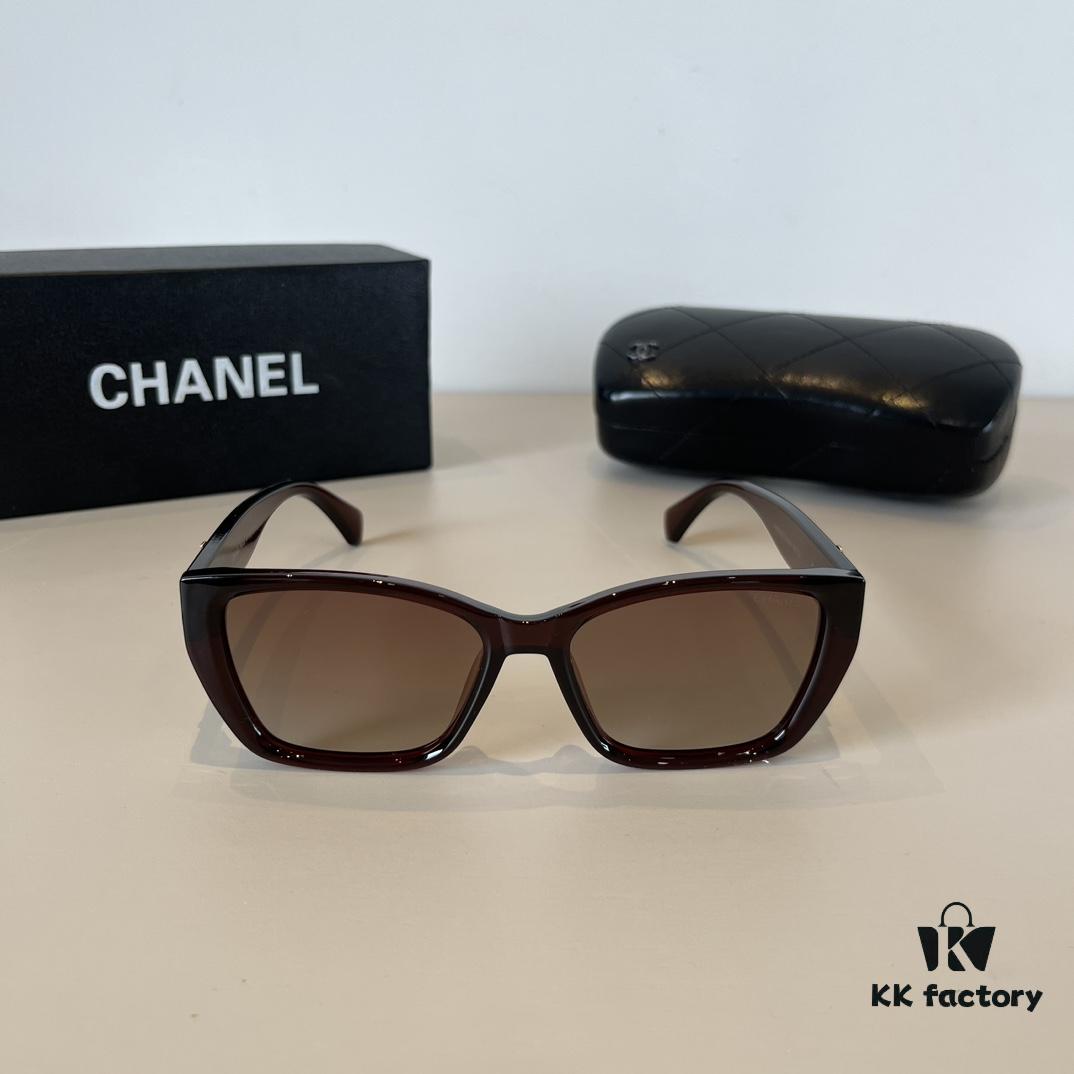 Chanel Fashion Sunglasses, Stylish European-American Design Oversized Sun Glasses that Flatter Small Face