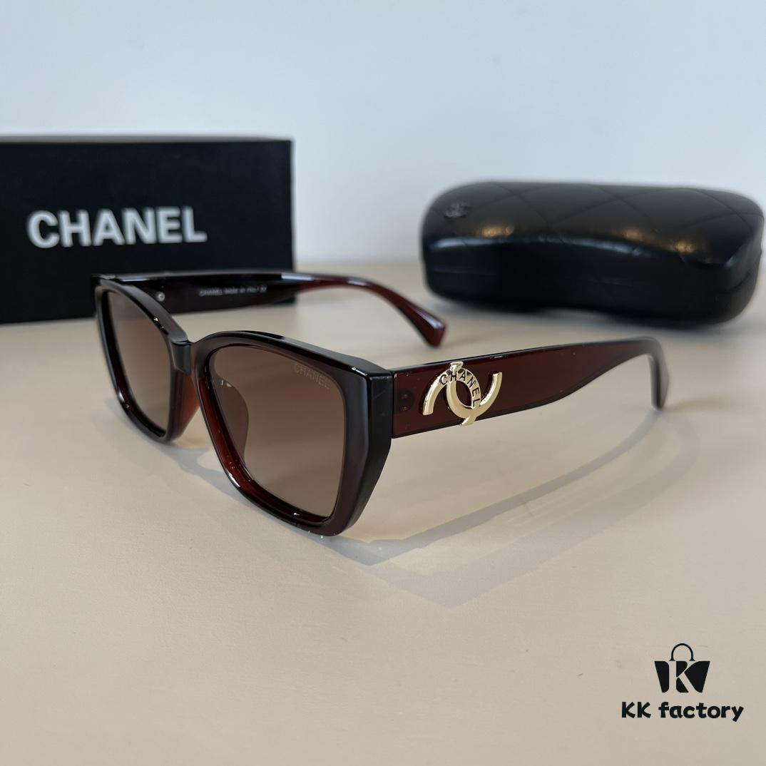 Chanel Fashion Sunglasses, Stylish European-American Design Oversized Sun Glasses that Flatter Small Face