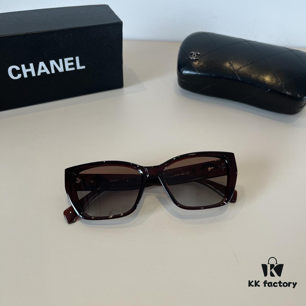 Chanel Fashion Sunglasses, Stylish European-American Design Oversized Sun Glasses that Flatter Small Face