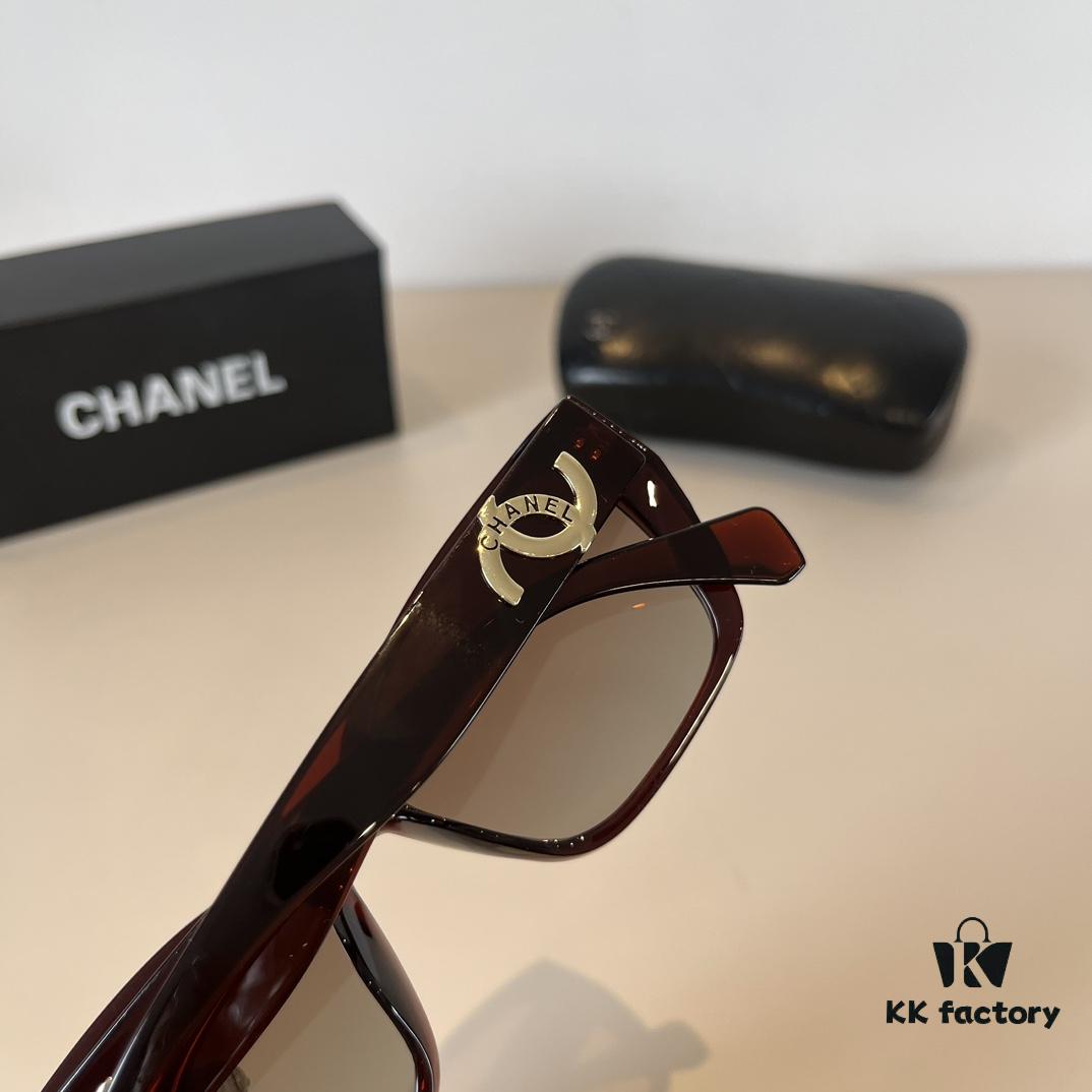 Chanel Fashion Sunglasses, Stylish European-American Design Oversized Sun Glasses that Flatter Small Face