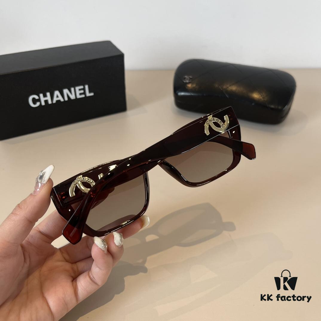 Chanel Fashion Sunglasses, Stylish European-American Design Oversized Sun Glasses that Flatter Small Face
