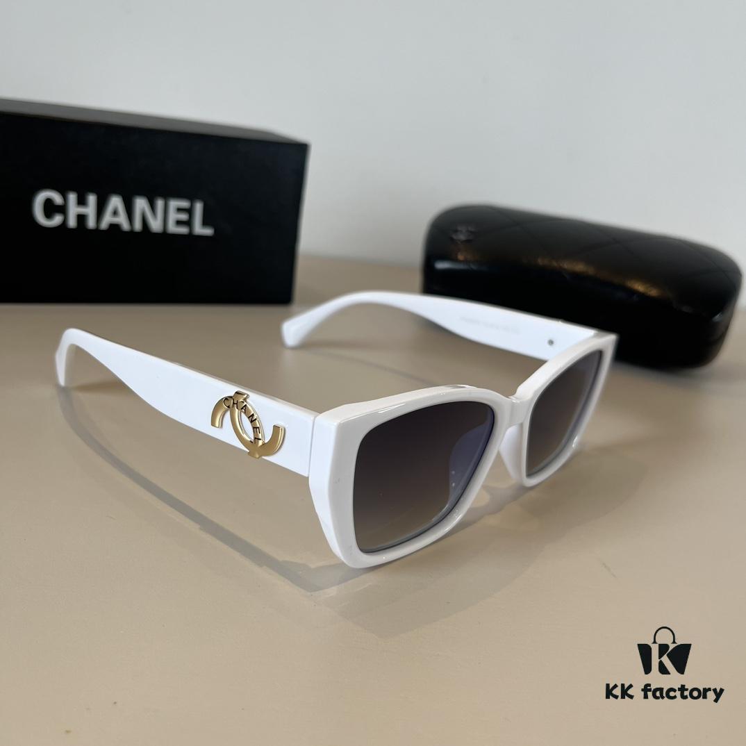 Chanel Sunglasses, Fashionable European and American Style Oversized Sun Protection Shades, Flattering Small-Face Look, Versatile UV-Protective Eyewear