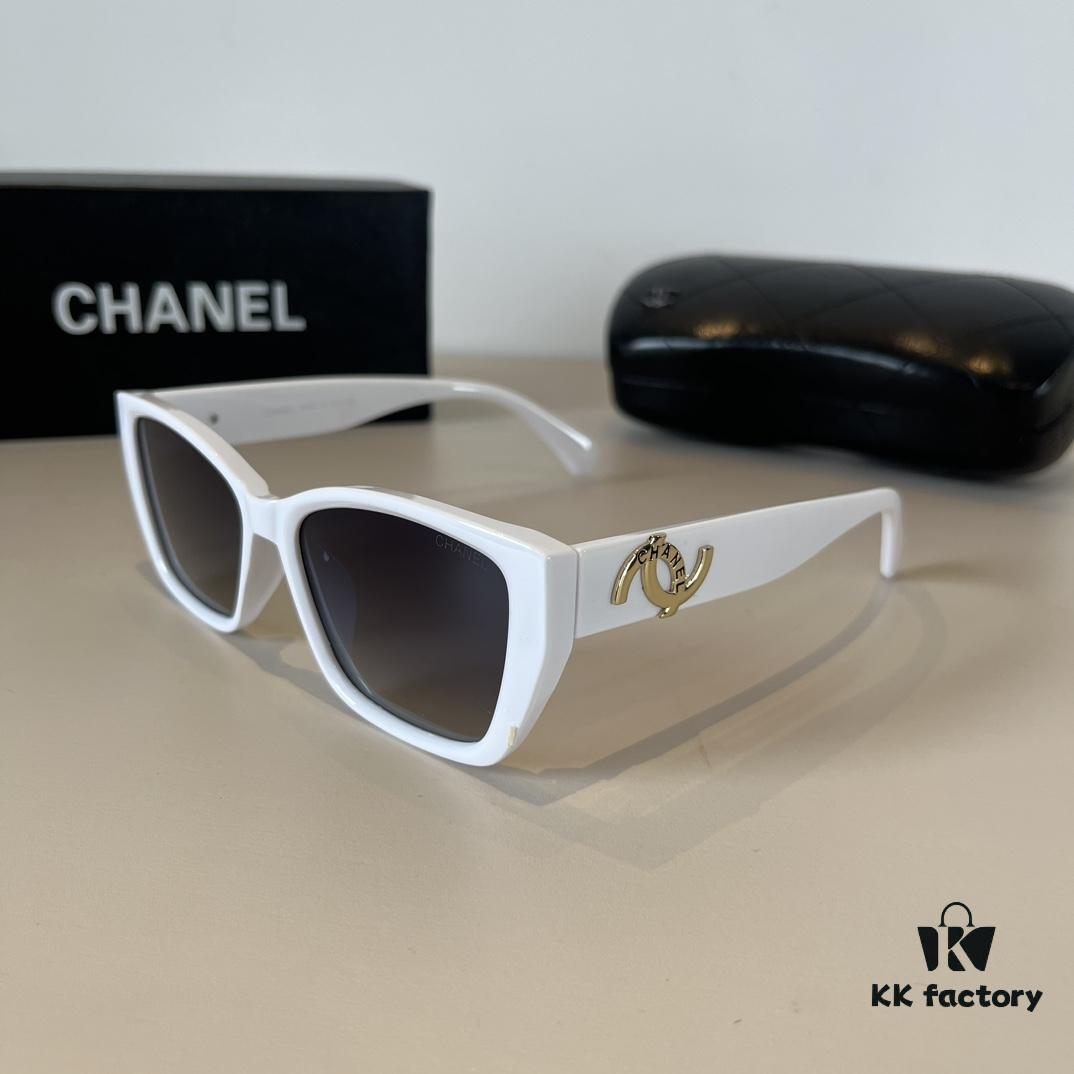 Chanel Sunglasses, Fashionable European and American Style Oversized Sun Protection Shades, Flattering Small-Face Look, Versatile UV-Protective Eyewear