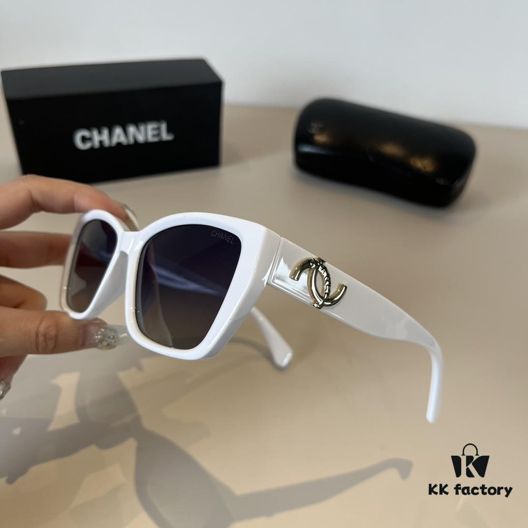 Chanel Sunglasses, Fashionable European and American Style Oversized Sun Protection Shades, Flattering Small-Face Look, Versatile UV-Protective Eyewear