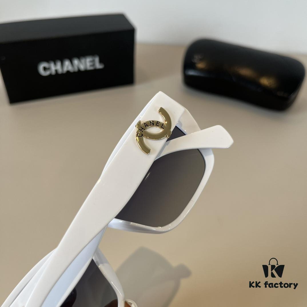 Chanel Sunglasses, Fashionable European and American Style Oversized Sun Protection Shades, Flattering Small-Face Look, Versatile UV-Protective Eyewear