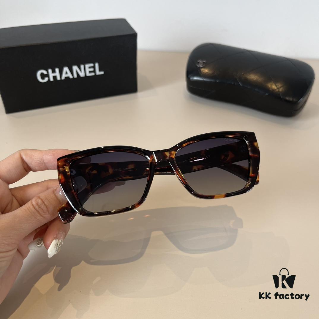 Chanel Sunglasses, Fashionable European and American Style Oversized Sunglasses, Slimming and Versatile Sun Protection Eyewear