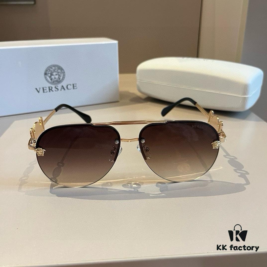 VERSACE Versace Fashion Sunglasses Unisex Polarized Sun Glasses for Men and Women Stylish UV Protection Eyewear to Complement Facial Features