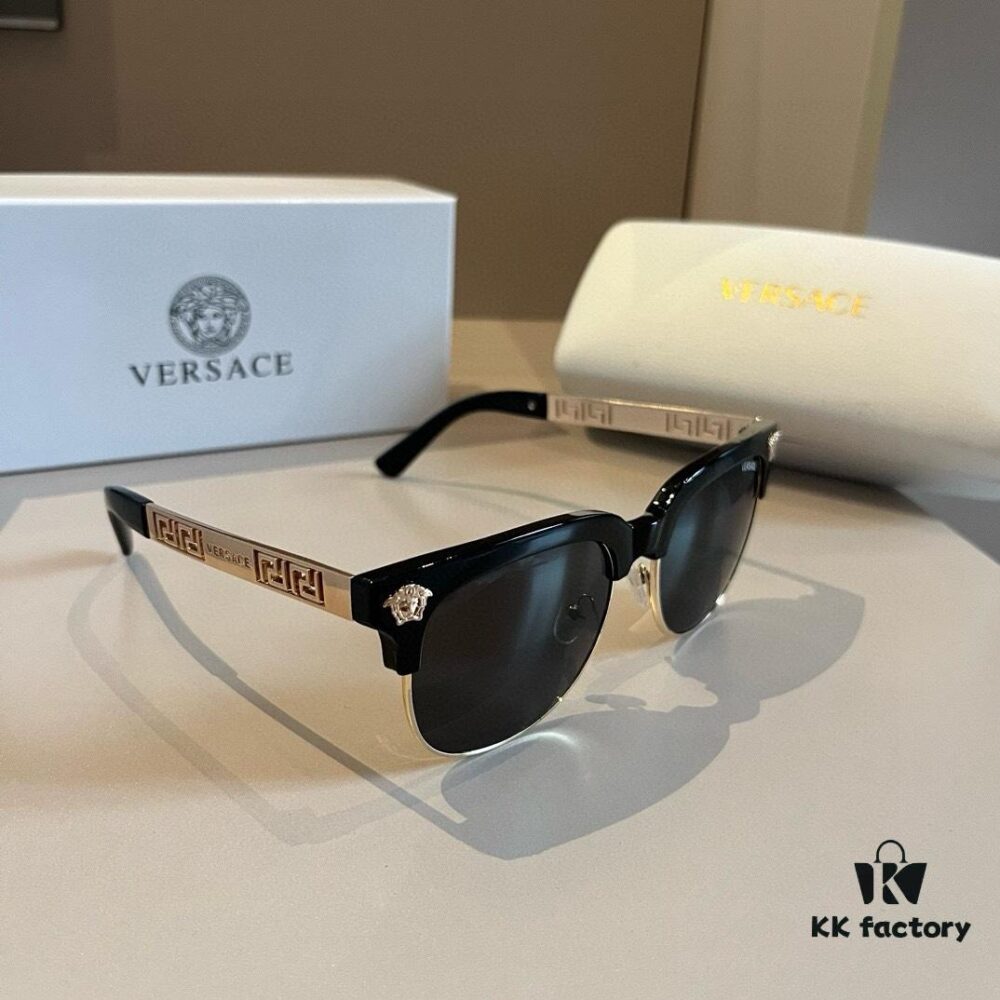 VERSACE New Arrival 🎉 Italian Design, Handcrafted Frame with Unique Temple Design, Unisex Stylish and Comfortable Sunglasses