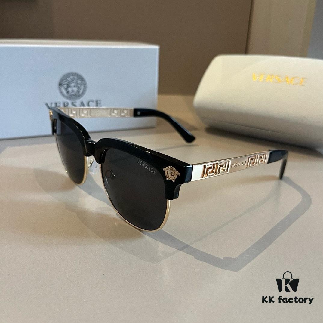 VERSACE New Arrival 🎉 Italian Design, Handcrafted Frame with Unique Temple Design, Unisex Stylish and Comfortable Sunglasses