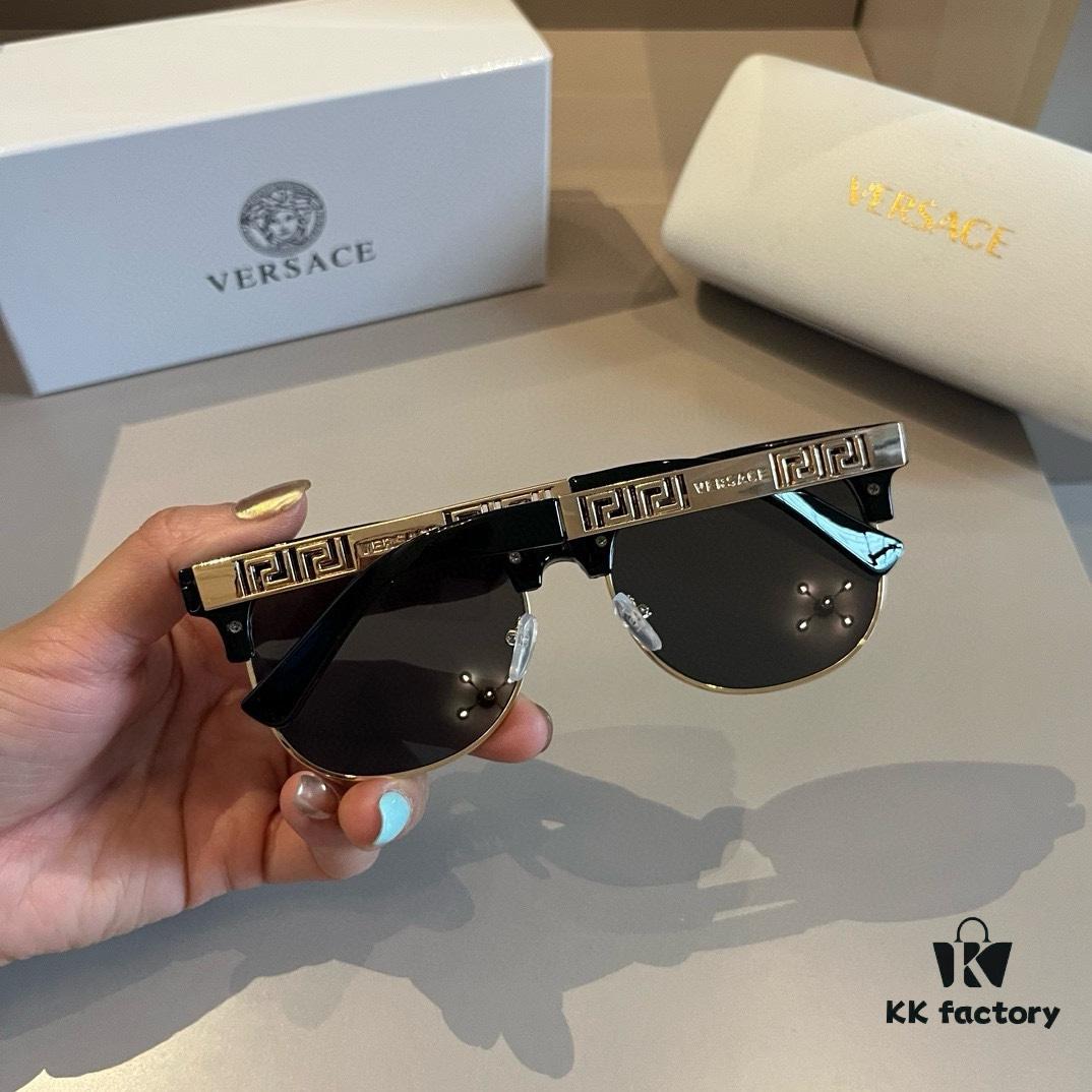 VERSACE New Arrival 🎉 Italian Design, Handcrafted Frame with Unique Temple Design, Unisex Stylish and Comfortable Sunglasses