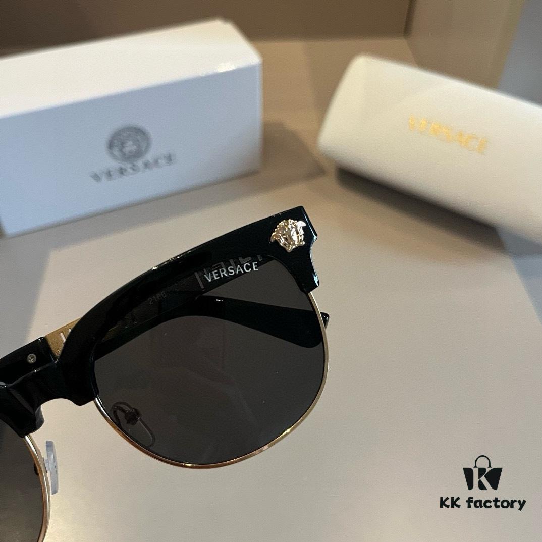 VERSACE New Arrival 🎉 Italian Design, Handcrafted Frame with Unique Temple Design, Unisex Stylish and Comfortable Sunglasses