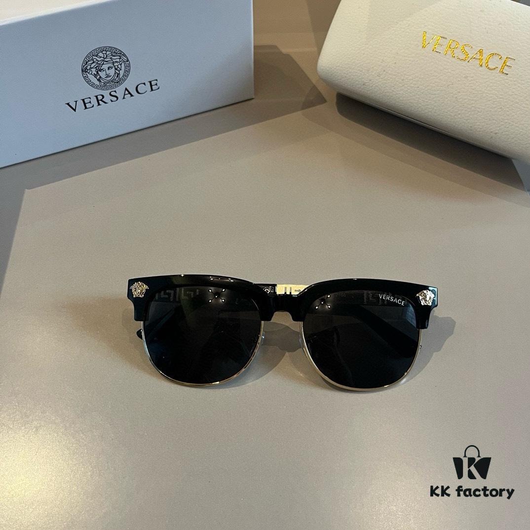 VERSACE New Arrival 🎉 Italian Design, Handcrafted Frame with Unique Temple Design, Unisex Stylish and Comfortable Sunglasses