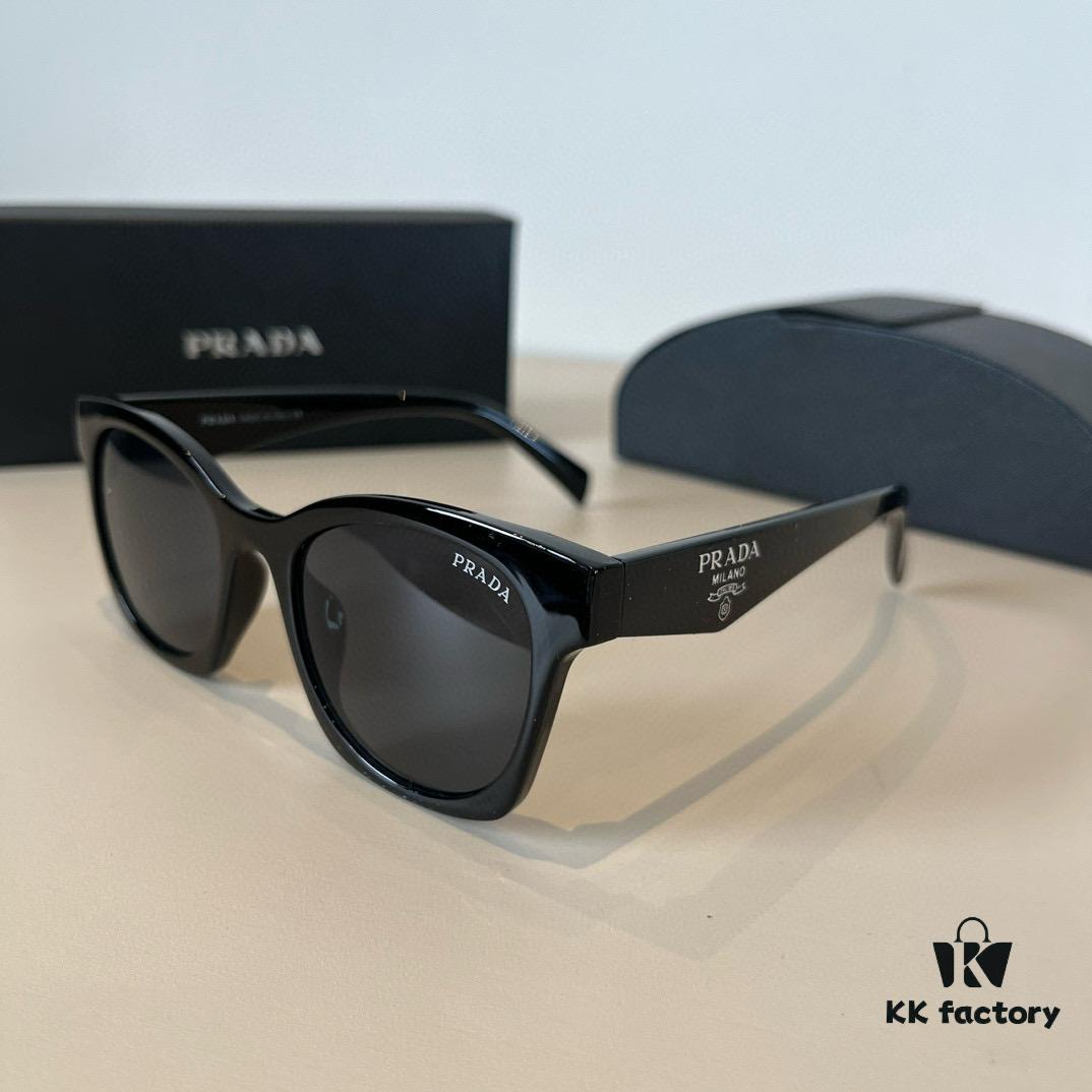 Prada Rada Cat-Eye Sunglasses, Trendy Rhombus Cat-Eye Design, Wide Fit for Cheekbone Coverage, Popular Among Celebrities and Instagram Influencers